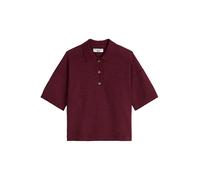 Poloshirt MARC O'POLO DENIM "aus Crinkled Organic Cotton-Mix", Damen, Gr. L, merlot rot, Obermaterial: 81% Baumwolle, 19% Polyamid, unifarben, regular fit, Shirts (35189438-L) merlot rot