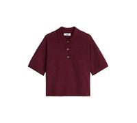 Poloshirt MARC O'POLO DENIM "aus Crinkled Organic Cotton-Mix", Damen, Gr. XS, merlot rot, Obermaterial: 81% Baumwolle, 19% Polyamid, unifarben, regular fit, Shirts (35189438-XS) merlot rot