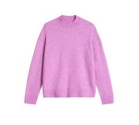 Strickpullover MARC O'POLO DENIM "aus softem Schurwolle-Mix", Damen, Gr. XL, lila (medium pink), Obermaterial: 72% Schurwolle, 26% Polyamid, 2% Elasthan, unifarben, Pullover Strickpullover (12660563-X