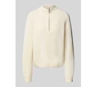 Strickpullover MARC O'POLO DENIM "mit weicher Haptik", Damen, Gr. XS, weiß (weiß blush), Obermaterial: 100% Schurwolle, unifarben, Pullover Strickpullover (16347619-XS) weiß blush