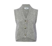 Strickweste MARC O'POLO DENIM "aus kuscheligem Schurwolle-Alpaka-Mix", Damen, Gr. XS, grau (stone melange), Obermaterial: 60% Schurwolle, 16% Polyamid, 12% Polyacryl, 12% Alpaka, unifarben, casual, re