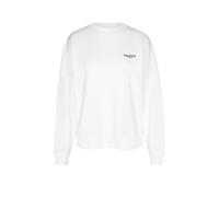 Sweatshirt MARC O'POLO DENIM "aus softem French Terry", Damen, Gr. XL, silky weiß, Obermaterial: 100% Baumwolle, unifarben, oversize, Rundhals, doppelte Bündchen, Sweatshirts Sweatshirt (35743012-XL)