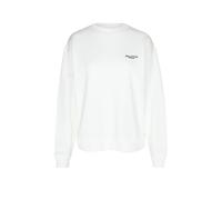 Sweatshirt MARC O'POLO DENIM "aus softem French Terry", Damen, Gr. XS, silky weiß, Obermaterial: 100% Baumwolle, unifarben, oversize, Rundhals, doppelte Bündchen, Sweatshirts Sweatshirt (35743012-XS)