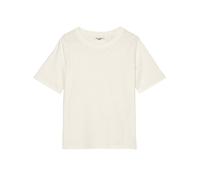 MARC O'POLO Denim Damen T-Shirt aus Bio-Baumwolle mit Rundhalsausschnitt, Weiß (Scandinavian White), XS