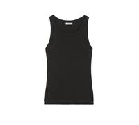 Marc O'Polo Denim Tanktop Damen U-Ausschnitt gerippt Baumwoll-Mix Schwarz XL