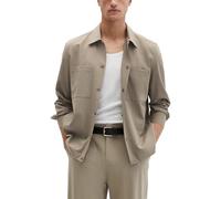Hemdjacke MARC O'POLO "DFB Travel Collection", Herren, Gr. XL, beige (frozen tapue), Obermaterial: 53% Polyester, 44% Schurwolle, 3% Elasthan, gerade, Manschette, Jacken (69464144-XL) frozen tapue