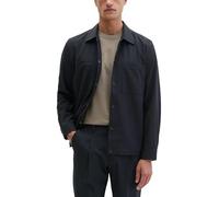 Kurzjacke MARC O'POLO "aus dehnbarem Tech Wool Blend", Herren, Gr. M, deep night blau, Obermaterial: 53% Polyester, 44% Wolle (Schafwolle), 3% Elasthan, unifarben, regular fit, Manschette, Jacken Kurz