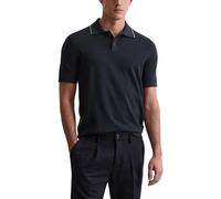 Poloshirt MARC O'POLO "DFB Travel Collection", Herren, Gr. XXL, blau (deep night blau), Strick, Obermaterial: 100% Baumwolle, casual, regular fit, Shirts, aus Strick, aus reiner Bio-Baumwolle, regular
