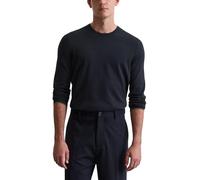 Rundhalspullover MARC O'POLO "aus reiner Bio-Baumwolle", Herren, Gr. XXL, deep night blau, Obermaterial: 100% Baumwolle, unifarben, Pullover Rundhalspullover (59389023-XXL) deep night blau