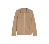 Cardigan MARC O'POLO DENIM "mit markanter Struktur", Herren, Gr. L, frosty sand, Obermaterial: 100% Baumwolle, unifarben, loose fit, Rippbündchen, Strickjacken (76867922-L) frosty sand