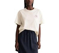Marc OߴPolo Denim Damen T-Shirt mit Rundhalsausschnitt Regular Fit, Weiß (Silky White), XXS