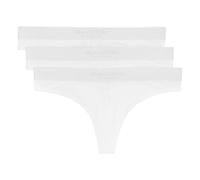Marc O'Polo Damen-Strings 3er-Pack, Logobund, Bio-Baumwolle Stretch, Basic Weiß XL
