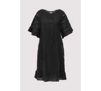 Marc O'Polo Loose Fit Freizeitkleid aus reiner Baumwolle mit Lochstickerei in Black, Größe 34