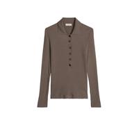 Marc O'Polo Geripptes Langarm-Poloshirt Slim