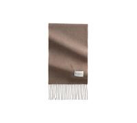 Wollschal MARC O'POLO "mit langen Fransen", Damen, braun (stone taupe), Obermaterial: 100% Wolle, unifarben, Modetücher (20965251-0) stone taupe