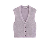 Strickweste MARC O'POLO "aus Bändchengarn", Damen, Gr. L, dusty lavender, Obermaterial: 70% Baumwolle, 30% Polyester, unifarben, V-Ausschnitt, Westen Strickweste (28740068-L) dusty lavender