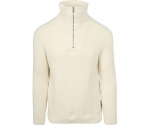 Marc O'Polo Half Zip Pullover Ecru - Größe L Wollweiß L