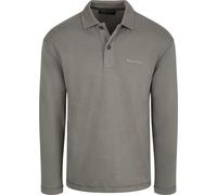 Marc O'Polo Heavy Langarm-Poloshirt Graphite Dust - Größe L Taupe L