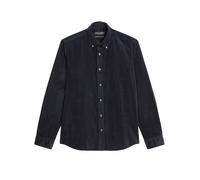 Langarmhemd MARC O'POLO "mit Button-Down-Kragen", Herren, Gr. L, Normalgrößen, schwarz navy, Obermaterial: 100% Baumwolle, regular fit normal, Doppelmanschette, Hemden (72339304-L) schwarz navy