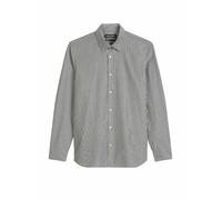 Langarmhemd MARC O'POLO "mit garngefärbtem Streifenmuster", Herren, Gr. M, Normalgrößen, multi, copley braun, Obermaterial: 100% Baumwolle, gestreift, casual, figurbetont normal, Langarm Doppelmansche