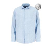 Marc O'Polo Hemd Herren Langarm Leinen blau, 4XL