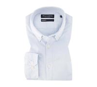 Marc O'Polo Langarmhemd aus Bio-Baumwolle Herren Regular Fit Doppelmanschette Blau 3XL