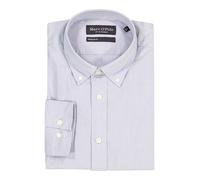 Langarmhemd MARC O'POLO "mit feinem Karomuster", Herren, Gr. L, Normalgrößen, multi, meltwater, Obermaterial: 100% Baumwolle, kariert, casual, regular fit, Langarm Doppelmanschette, Hemden (90487135-L