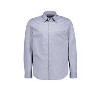 Langarmhemd MARC O'POLO "aus feiner Popeline-Qualität", Herren, Gr. XL, Normalgrößen, multi, schwarz navy, Obermaterial: 100% Baumwolle, unifarben, casual, regular fit normal, Langarm Doppelmanschette