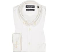 Langarmhemd MARC O'POLO "aus Bio-Baumwolle-Lyocell-Mix" Gr. XL, Normalgrößen, weiß Herren Hemden Langarm (64250853-XL)