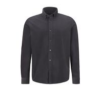 Button down collar, long sleeves, round hem BROKEN GRAPHITE M BROKEN GRAPHITE