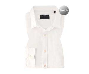 Marc O'Polo Hemd Herren Regular Fit Langarm Jersey weiß, XL