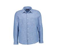 Langarmhemd MARC O'POLO, Herren, Gr. XL, N-Gr, multi, indigo washed, Web, Obermaterial: 100% Baumwolle, casual, Langarm, Hemden, körpernahe Form, leichtes Material (82686468-XL) multi, indigo washed