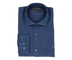 Marc O'Polo Hemd Herren Slim Fit Langarm Baumwolle blau, XXL