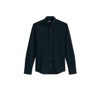 Marc O'Polo Langarmhemd Shaped Fit Piqué 100% Baumwolle 2-Knopf-Manschette Herren L Schwarz