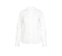 Hemdbluse MARC O'POLO "Blouse, kent collar, long sleeved, slim fit, classic style", Damen, Gr. 42, weiß, Web, Obermaterial: 96% Baumwolle, 4% Elasthan, slim fit, Blusen Hemdbluse (23216034-42) weiß