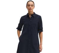 Hemdblusenkleid MARC O'POLO, Damen, Gr. 40, N-Gr, blau (martime blau), Cord;Samt, Obermaterial: 78% Baumwolle, 22% Lyocell, unifarben, knieumspielend, 1-Knopf-Manschette, Kleider, aus weichem Cord (78