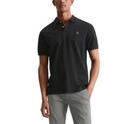 Marc O'Polo Poloshirt kurzarm mit Rippdetails Schwarz L