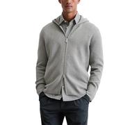 Cardigan MARC O'POLO "aus reiner Bio-Baumwolle", Herren, Gr. XXL, grau (grau melange), Obermaterial: 100% Baumwolle, unifarben, casual, regular fit, Langarm Strickbündchen, Strickjacken (98071519-XXL)