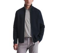 Marc O'Polo Herren Cardigan aus Bio-Baumwolle mit Reißverschluss, Blau (Dark Navy), 3XL