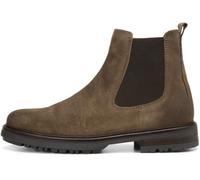 Chelseaboots MARC O'POLO "aus edlem Velours-Rindleder", Herren, Gr. 42, beige (schwarz taupe), Obermaterial: 100% Leder (Rind), unifarben, Schuhe (35662755-42) schwarz taupe