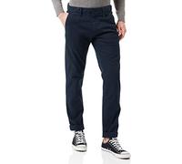 Chinohose MARC O'POLO "aus Bio-Baumwoll-Mix", Herren, Gr. 31, Länge 36, total eclipse, Obermaterial: 98% Baumwolle, 2% Elasthan, unifarben, figurbetont normal, Hosen Chinohose (65728037-31) total ecli