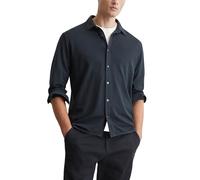 Marc O'Polo Herren Freizeithemd mit Stretch-Anteil Regular Fit, Blau (Dark Navy), XS