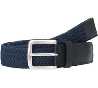 Marc O'Polo Herren Gürtel geflochten aus Stoff, Blau (Total Eclipse), 90