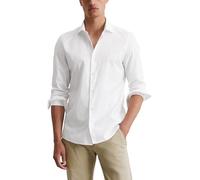 Marc O'Polo Herren Hemd aus Bio-Baumwolle Langarm, Weiß (White), XXL