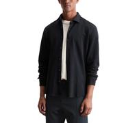 Marc O'Polo Herrenhemd Shaped Fit aus Bio-Baumwolle Baumwoll-Piqué Blau M