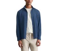 Marc O'Polo Herren Hemd aus Bio-Baumwolle Shaped Fit, Blau (Multi/Dark Navy), XL