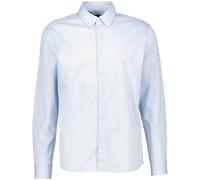 Langarmhemd MARC O'POLO, Herren, Gr. S, N-Gr, airblau, Obermaterial: 100% Baumwolle, regular fit normal, Manschette, Hemden Langarmhemd, regular fit aus Bio-Baumwolle, Button-down-Kragen, mit Struktur