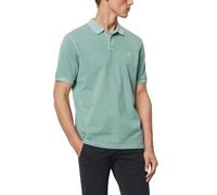 Marc O'Polo Herren Kurzarm-Poloshirt aus Bio-Baumwolle klassisch, Türkis (Midnight Moss), S