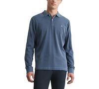 Marc O'Polo Herren Langarm-Poloshirt aus Bio-Baumwolle Regular Fit, Blau (Moon Stone), S