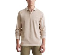 Marc O'Polo Herren Langarm-Poloshirt aus Bio-Baumwolle Regular Fit, Grau (Dapple Gray), S